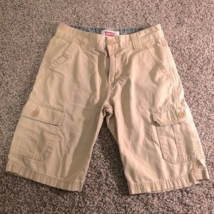 Levis Light Khaki Cargo Shorts-Boys